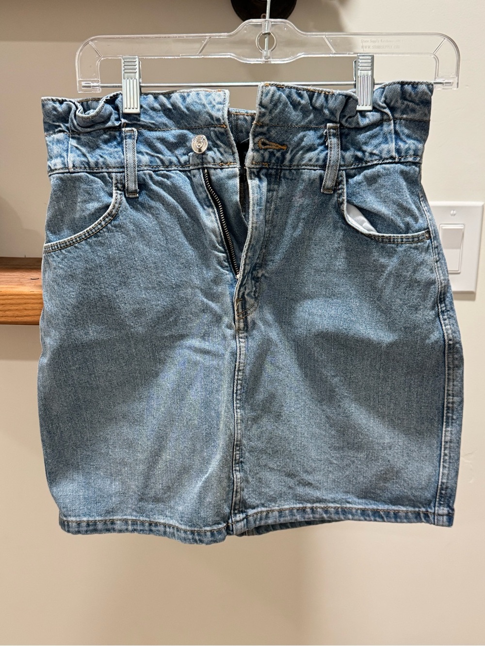 H&M Light Blue Denim Mini Skirt